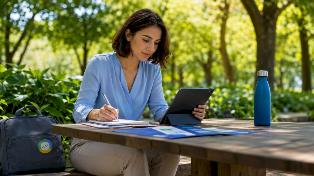 Marketing professional managing cross-channel campaign data